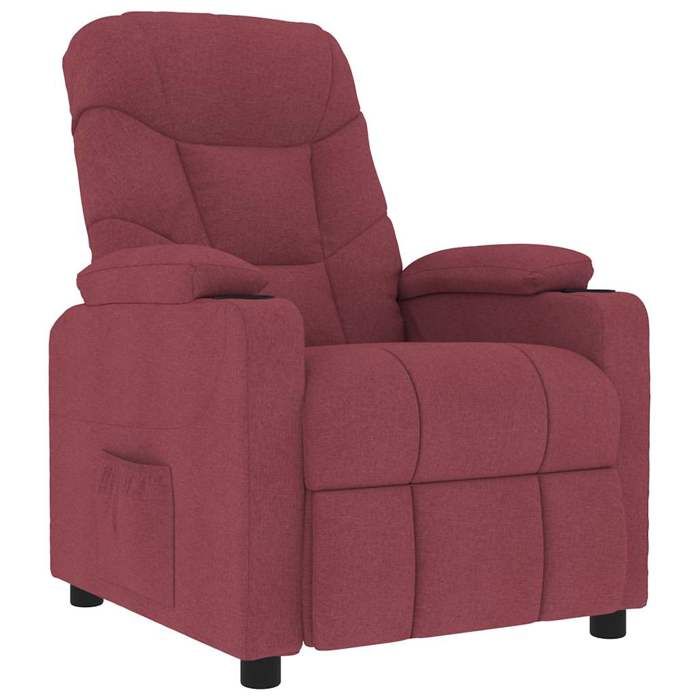 VidaXL Massage Chair Bordeaux Red Fabric 339095