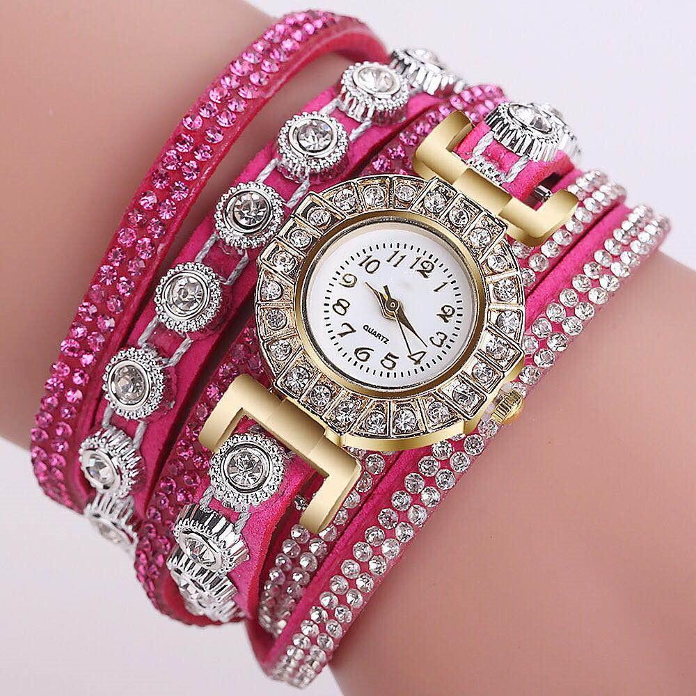 Ladies Watch, Korean Fleece Wrapped Bracelet Watch With Diamonds Wrapped Watch Accessories