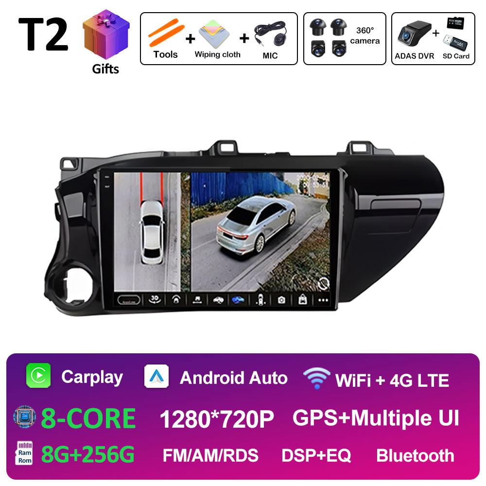 Intelligent System GPS Navigation For Toyota Hilux 2016 2017 2018 Car Multimedia Video Radio Player DSP Stereo QLED IPS Screen