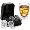 Silicone Skull 3D Flexible Ice Cube Trays Ice Ball Mold For Freezer Whisky BPA Free Ice Tray Horror Skull Head Cocktail Ice Ball