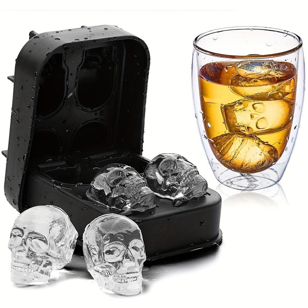 Silicone Skull 3D Flexible Ice Cube Trays Ice Ball Mold For Freezer Whisky BPA Free Ice Tray Horror Skull Head Cocktail Ice Ball