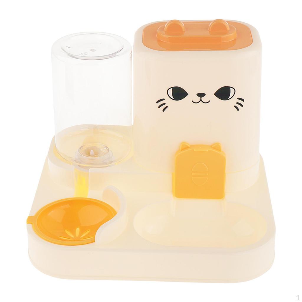 2 In 1 Automatic Pet Feeder Cats Water Container Cat Food Bowl for Small Dogs