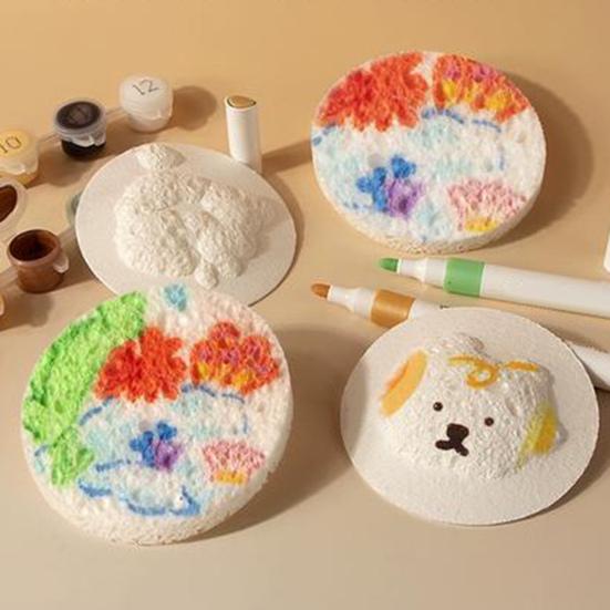 Foam Texture Paper 3D Drawing Paper Sheet Foam Art Painting Paper White Cellulose Cards Kids Adults DIY Art Crafts Supplies