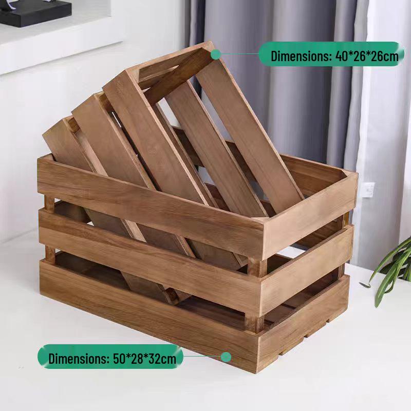 Rectangular Bamboo Bread and Pastry Display Crate