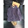 Herrkläder Vintage Ljuslila Stickad Huvtröja i Fransk Stil - Högkvalitativ Tung för Höst/Vinter