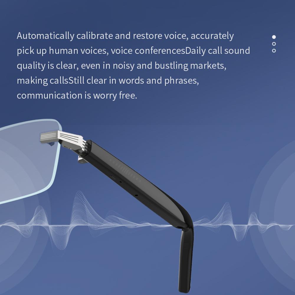

G06-T Wireless Music Glasses Bluetooth-compatible 5.3 Smart Glasses with Mic/Speaker for Cycling/Running (CE) Black