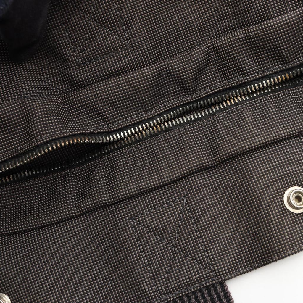 Used HERMES HerlineMM Tote Bag canvas Nylon canvas Gray Used unisex