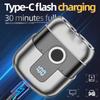 Double Head Mini Electric Shaver Magnetic Floating Men's Beard Trimmer  Travel Use