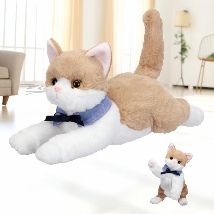 [Communication Doll] Nagomication Cat Warmth Cat Stuffed Toy Voice Recognition AI Equipped Healing Animal Adult Pet Realistic Crying AI Robot