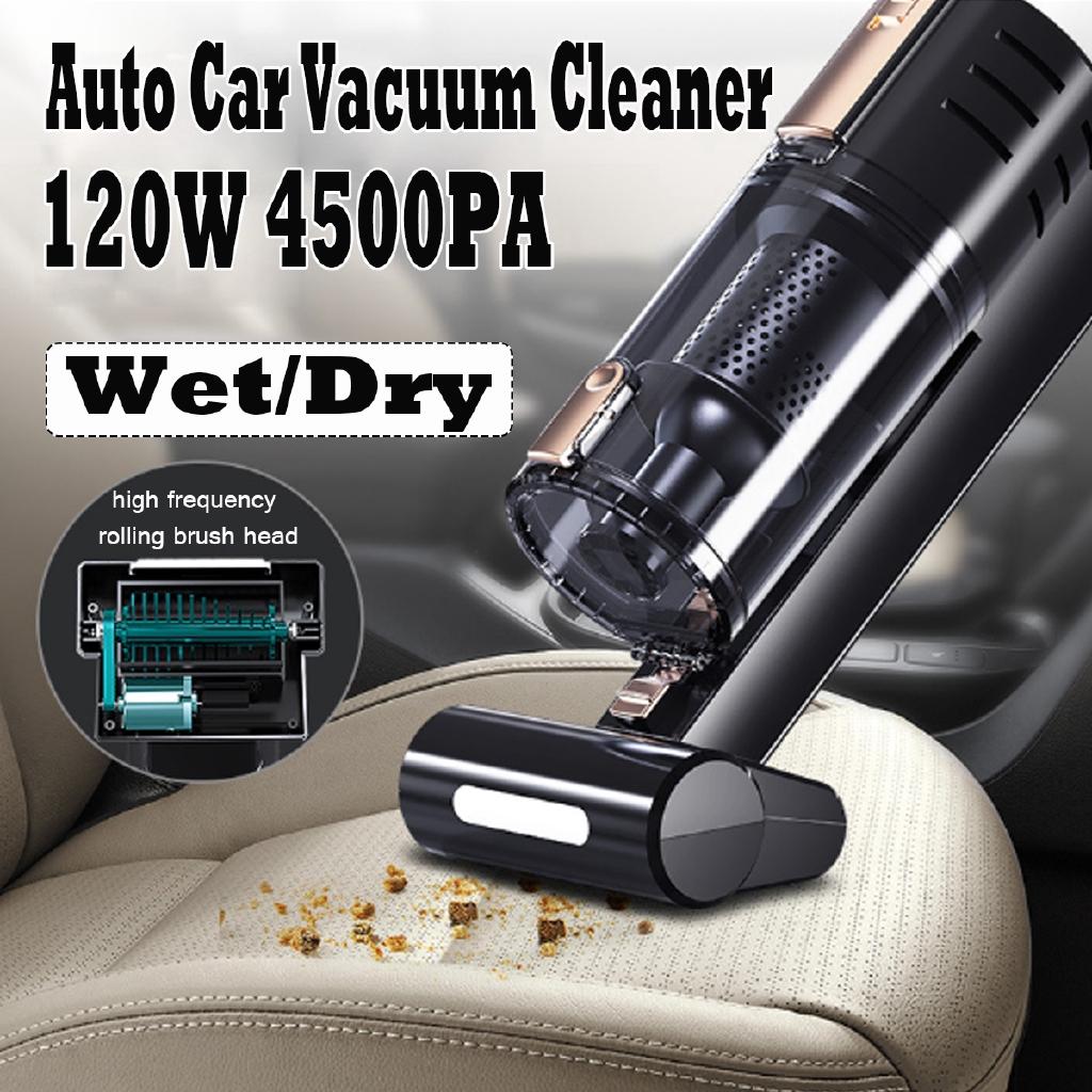 120W Strong Suction Handheld Vacuum Cleaner for Car Wet & Dry Dual Use Car Electronics Spare Filter Vacuum Cleaner