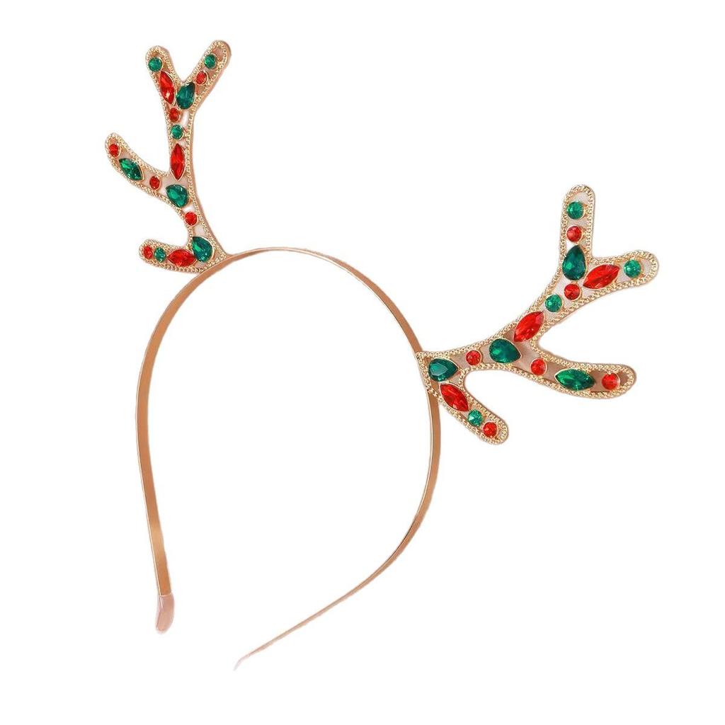 Christmas Reindeer Antler Headband Fashion Alloy Hair Clip for Women