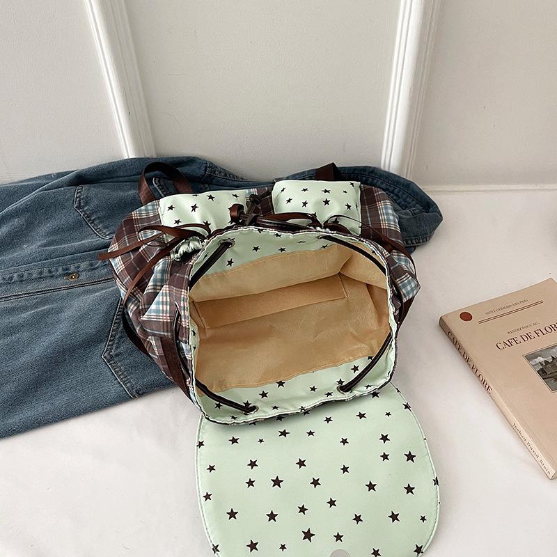 Schoolbag Elementary school student trend feeling backpack large capacity casual shoulder Korean mint green cute bow college style school bag