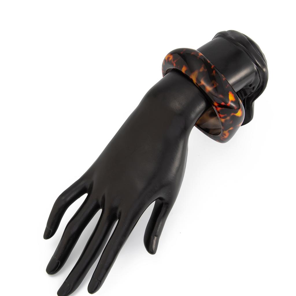 Exaggerated Irregular Wide Leopard Pattern Bangles Fashion Geometric Acrylic Resin Bangle for Women Vintage Bracelets Jewelry