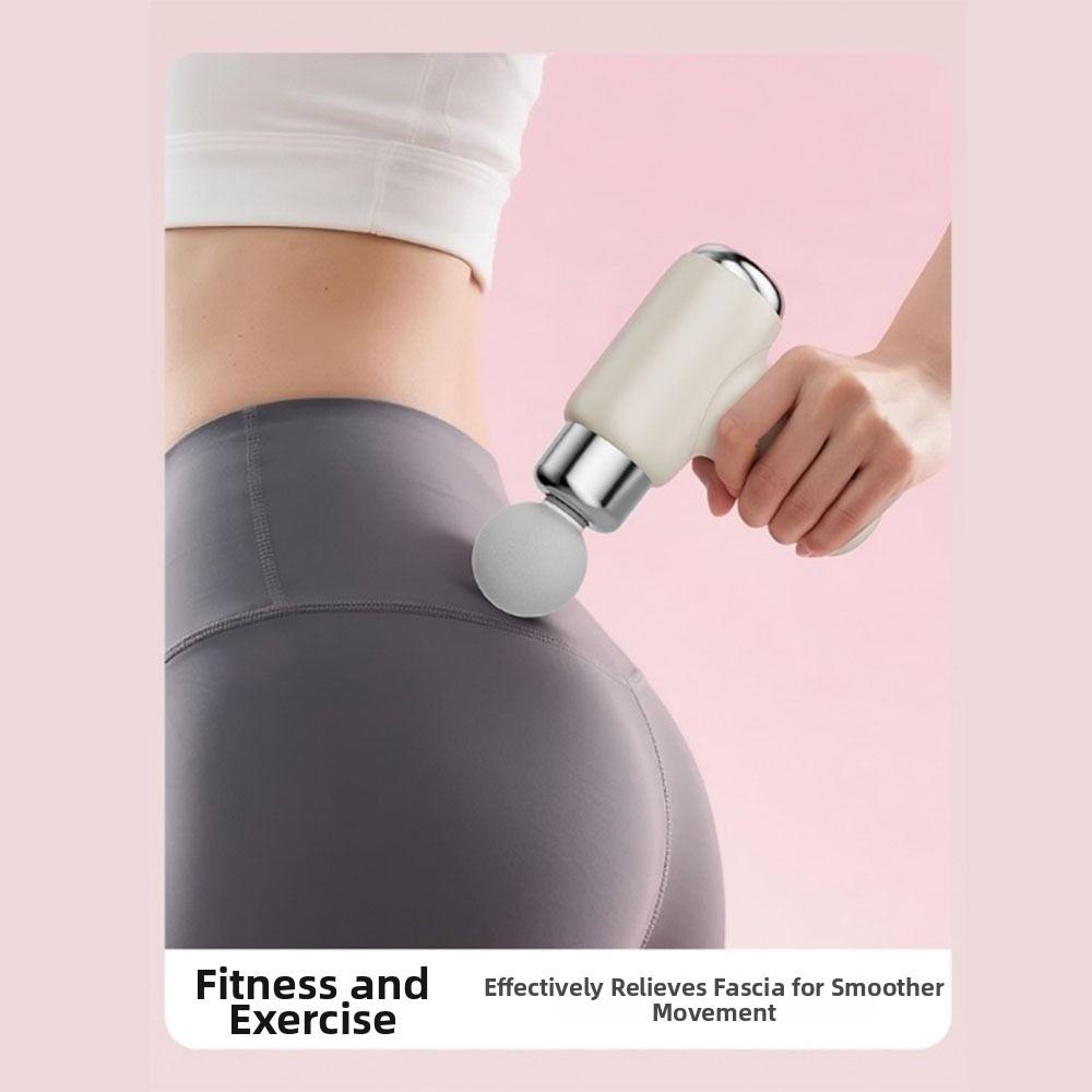 Compact Size Mini Electric Fascia Massager 9 Replaceable Head Fascia Machine Massager Post-Workout