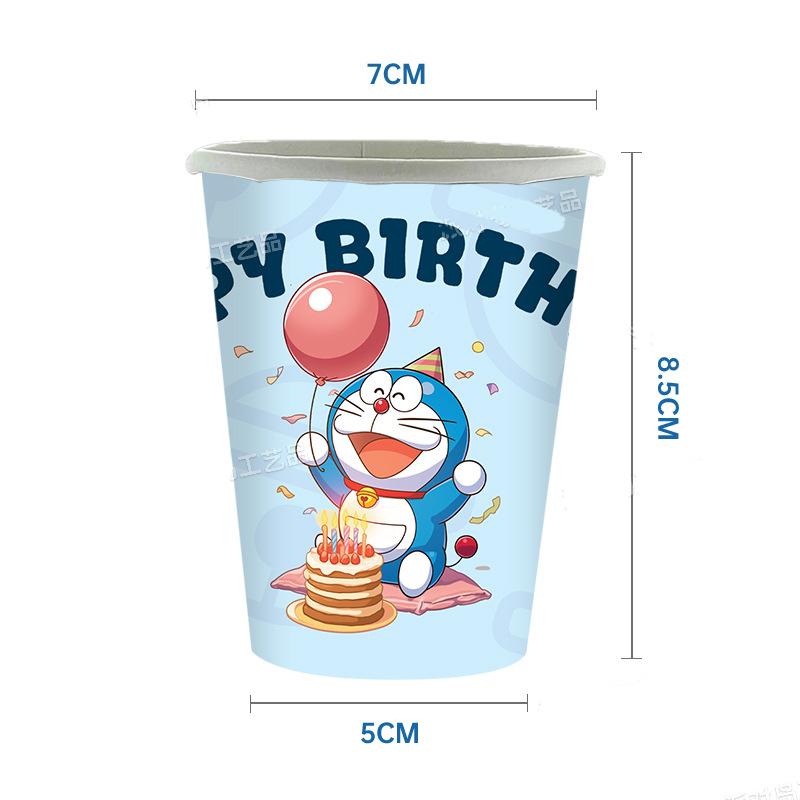 Cartoon Doraemoned Birthday Party Decor GameCartoon Dor Disposable Tableware Cake Topper Kids Boy Party Supplies Baby Shower Toy