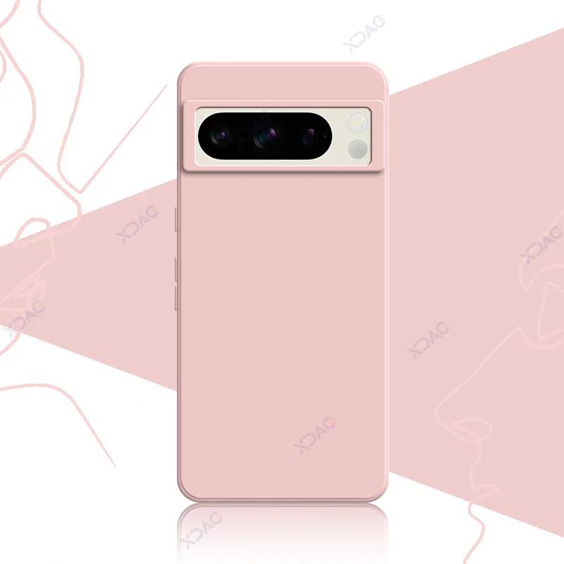 Fundas de Teléfono Lindas para Google Pixel 8 8A Pro 5G Cubierta Trasera Cuadrada de Silicona Líquida Suave Completa de Lujo Google8Pro Pixel8A Bolsa