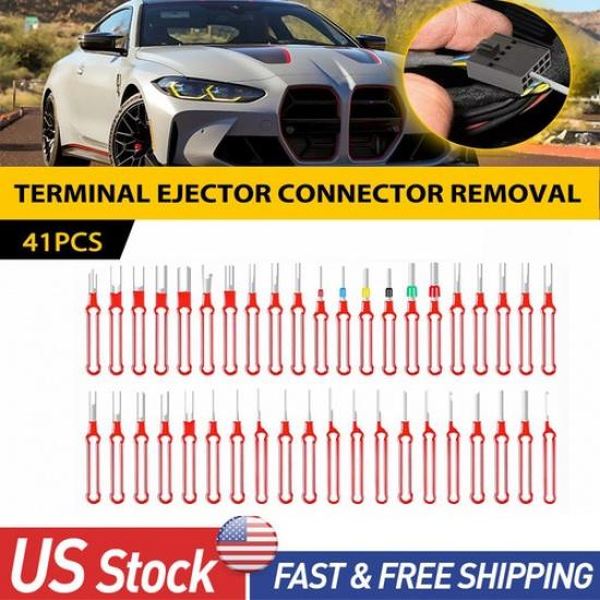 

Pin Terminal Tool Extractor Ejector Connector Removal Set 41x w/ Protective Bag