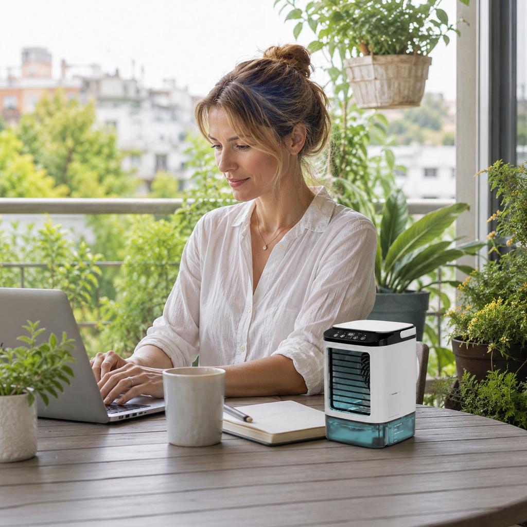 Portable Evaporative Cooler, Personal Conditioner Fan for Bedroom and Home Use