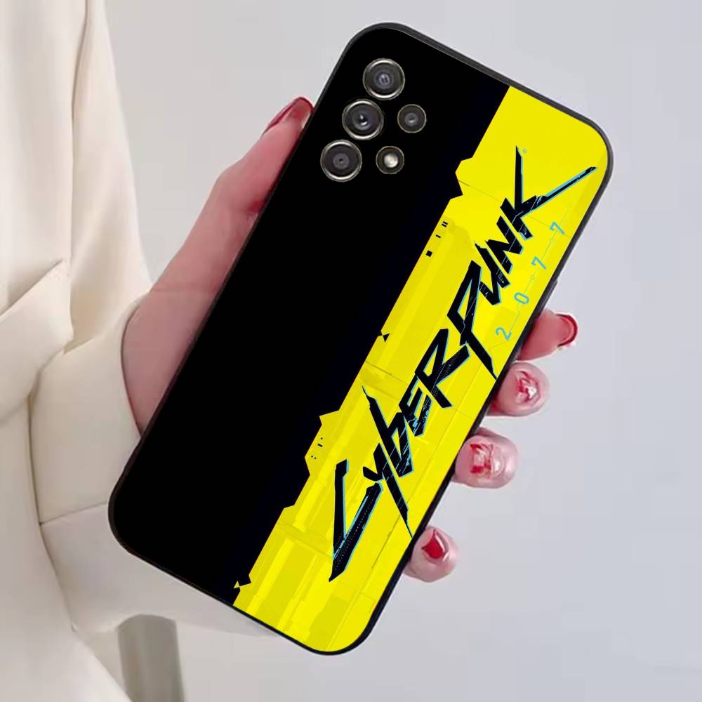 Custodia per Telefono Gioco C-Cyberpunk Silicone Nero Morbido Per Samsung S25,S24,S21,S22,S23,S30,Ultra,S20,Plus,Fe,Lite