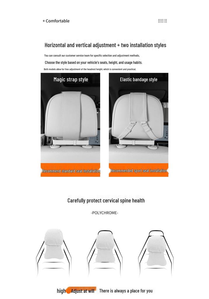 Maybach Gen 2 Headrest & Neck Support Pillow for Mercedes-Benz & Tesla