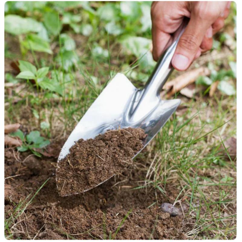 Garden Stainless Steel Small Shovel Garden Forest Tools Potted Vegetable Shovel Gardening Digging Soil Fleshy Flower Shovel