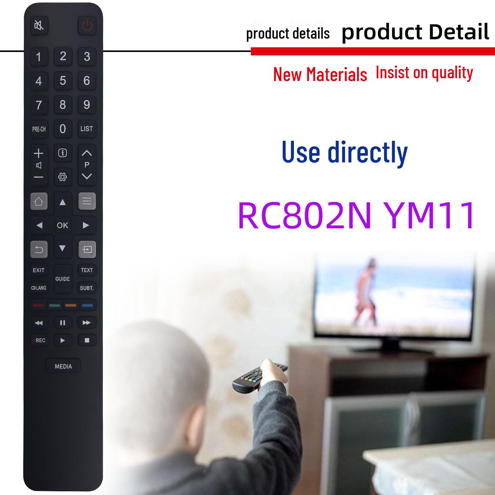 

TCL TV Remote Control RC802N Models: YUI4, YAI2, YUI5, YLI2, YMI1 (Versions 14/15/2/3)