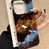 This Unique and Niche Brownish Blue Color Tinged Phone Case Is Suitable for The Apple 16promax Vortex Iphone15 Case for Women