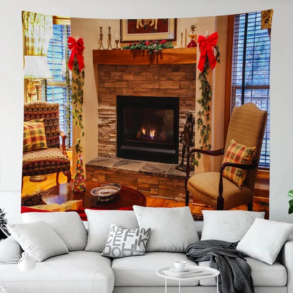 Temă de Crăciun Brad de Crăciun Tapiserie Gheață și Zăpadă Living Canapea Decor Acasă Cadou de Crăciun