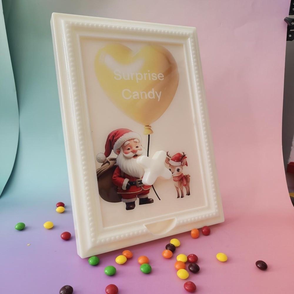 Christmas Decorations Creative Design Candy Box Dispenser Desktop Ornaments Plastic Candy Storage Handy Candy Frame