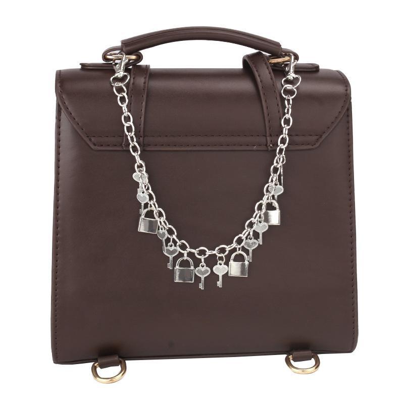 Gothic Punk Detachable Bag Chain Set With Multiple Cool Charm Designs For Handbag Decor Y2K Alt Style Daily Wear