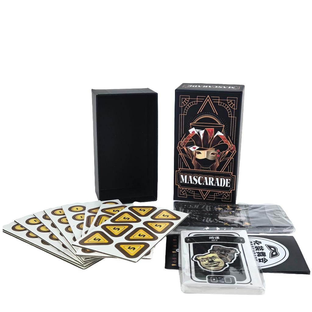Party Board Game MASCRADE 4-12 Players Bilingual Strategy Games for Holiday Family Friends Gathering