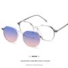 Polygonal Magnetic Gradient Polarized Clip-on Sunglasses for Women - Fashion and Travel Use