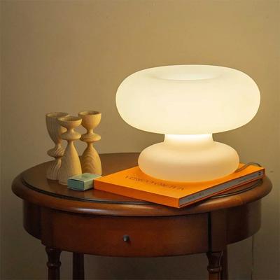 Runde Tischlampe Schlafzimmer Nachttischlampen Einfache Ins Mädchen Designer Internet-Berühmtheit Glas Wohnzimmer Ornamente Nachtlicht