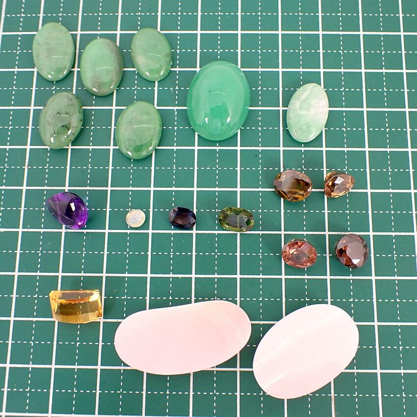 [Used] Amethyst, Jade, Green Garnet, Sapphire, Etc. Loose Stones/j27-7