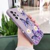 Purple Butterflies Phone Case For Samsung Galaxy A37 A57 Liquid Silicone Cover