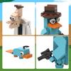 MOC Animation Perry the Platypus Model Building Blocks Phineas and Ferb Dr. Heinz Doofenshmirtz Cartoon Figure Bricks Toy Gift