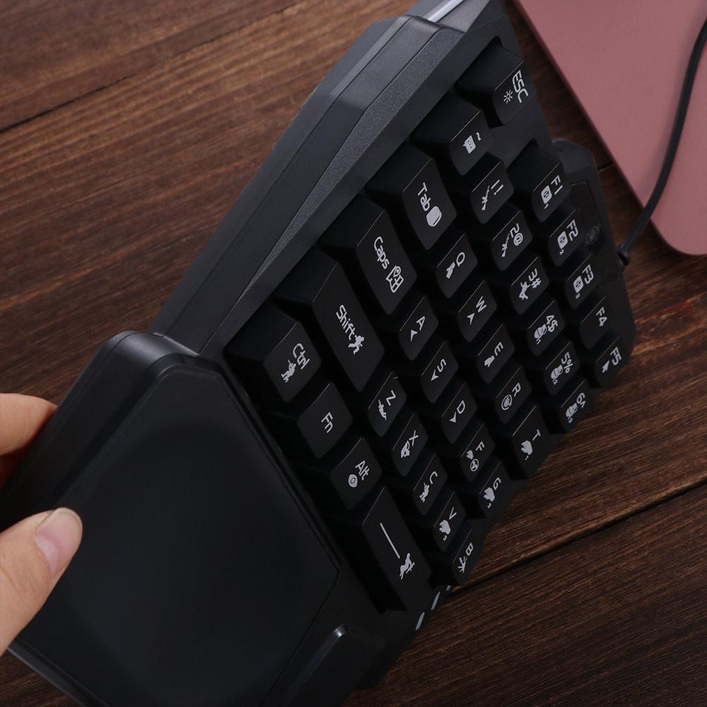 Ultra-slim One Handedly Keyboard USB Gaming Mechanical Keyboard Single Hand Keyboard  Desktop PC