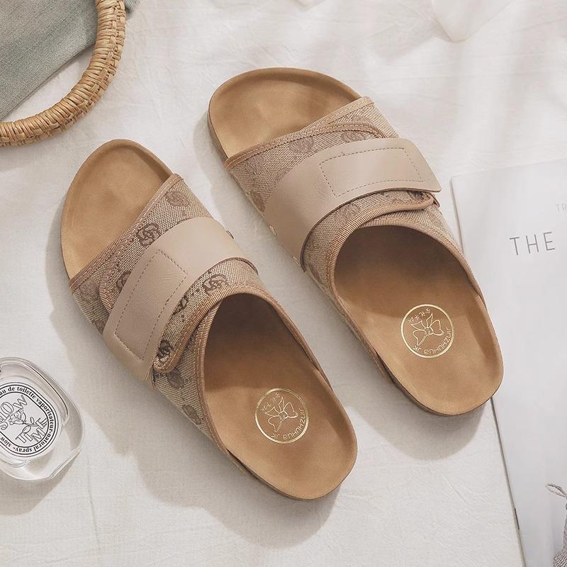 

Fashion Thick-soled French Flip-flops That Look Extremely Nice When Going Out, The 2025 New Style of Women s Shoes for Summer Wear 40 хаки