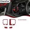 2XDashboard Side AC Vent Outlet Cover Trim For Ford F150 + Red Carbon Fiber