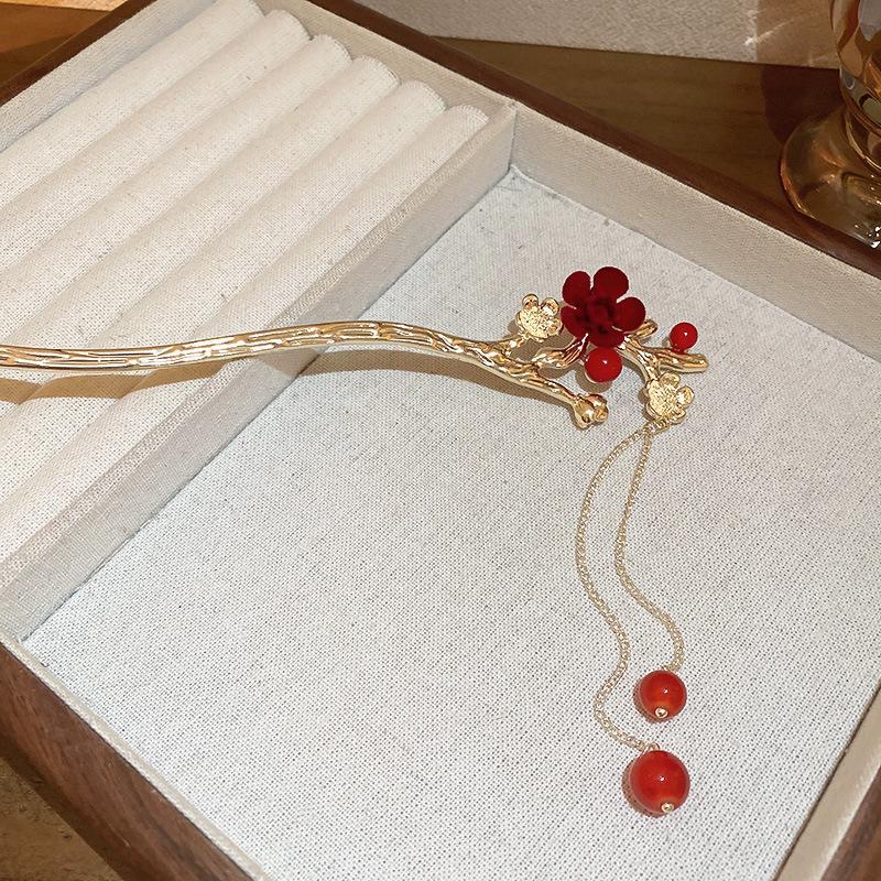 Vintage Chinese Style Hairpin for Updos - Elegant Retro Hair Stick with Tassel for Qipao