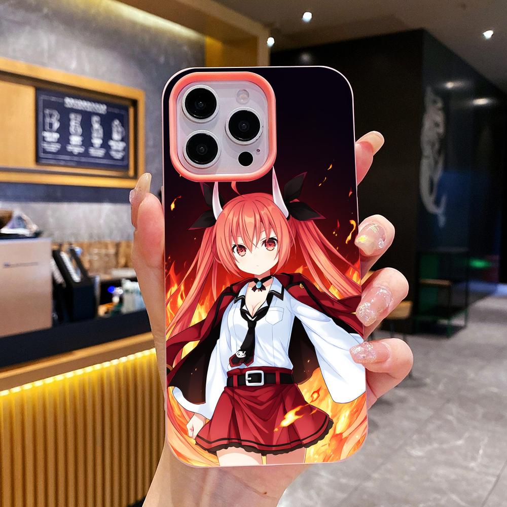 Date a Live Kotori Itsuka Jelly Double layer Pink Mobile Phone Case for iPhone 17 16 15 14 13 12 11 Air Pro Max Plus Protective