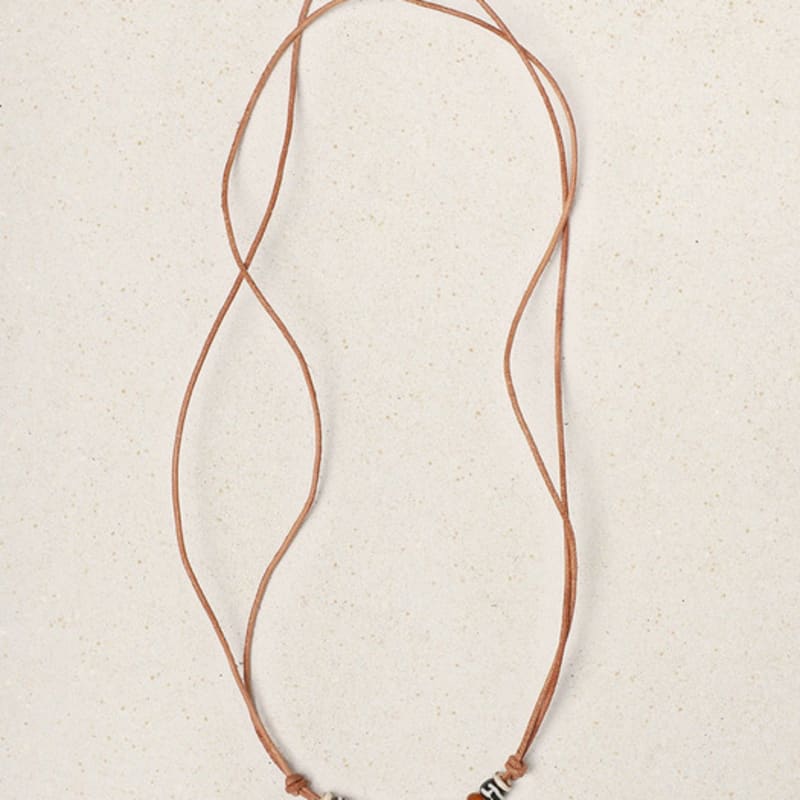 

HolidayVisitor Leather Wish Necklace 65cm