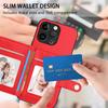 For iPhone 15 Pro Max Case RFID Blocking Card Holder Kickstand TPU + PU Leather Phone Back Cover