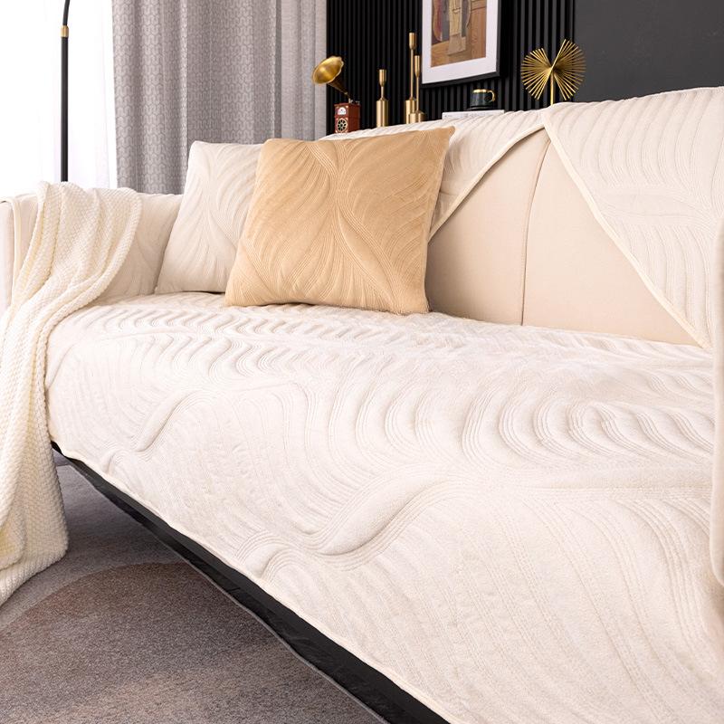 Crystal Velvet Sofa Cushion Four Seasons Universal Non-Slip Cushion Modern Simple Thickened Sofa Cover Cover Cloth
