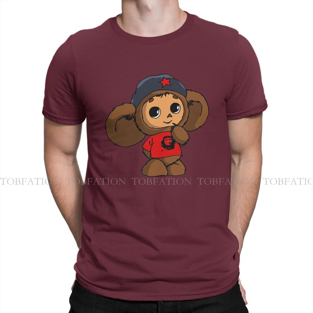 ZX CCCP Cheburashka Cute Soviet Russian Cartoon Men T Shirt Cotton Graphic ONeck TShirt Harajuku Clothing