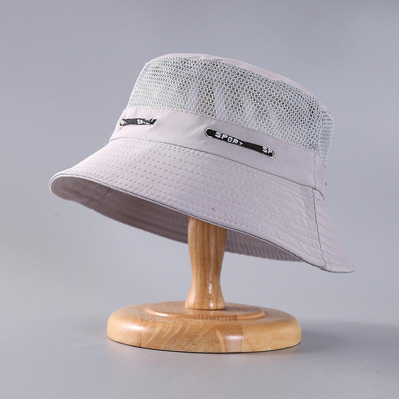 Mesh Breathable Basin Hat Men's Spring and Summer Hollow Sunshade Bucket Hat Outdoor Leisure Mountaineering Hat Manufacturer