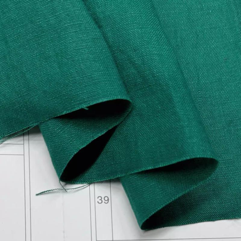 Tissu Pur Lin Lin Lavé Confortable Respirant Tissu Printemps Été DIY Robe Pantalon Large Veste Légère Vêtement