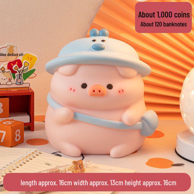 

Мультяшная копилка в виде поросенка Дуду для детей, виниловая копилка большой вместимости и подарок.