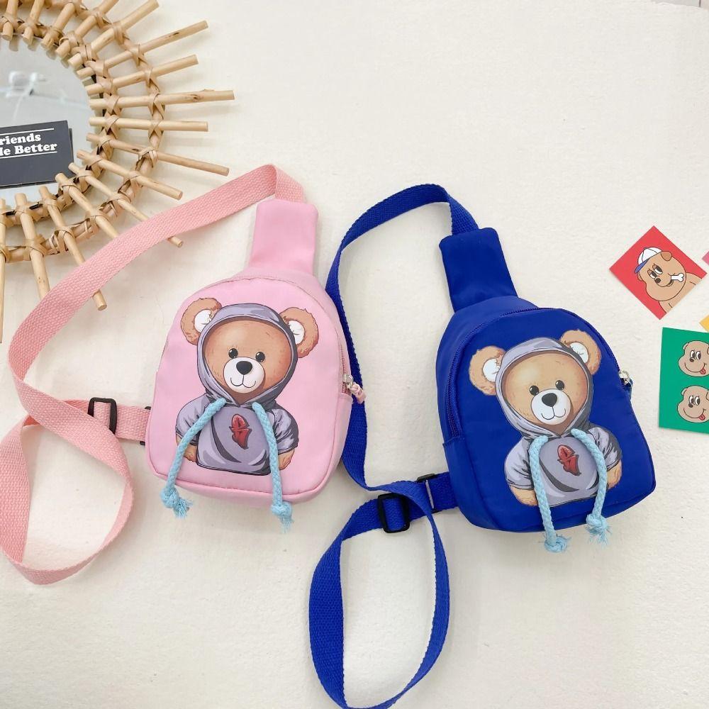 

Cartoon Waist Shoulder Bag Fashion Messenger Bag Cross-body Bear Children Chest Bag Travel