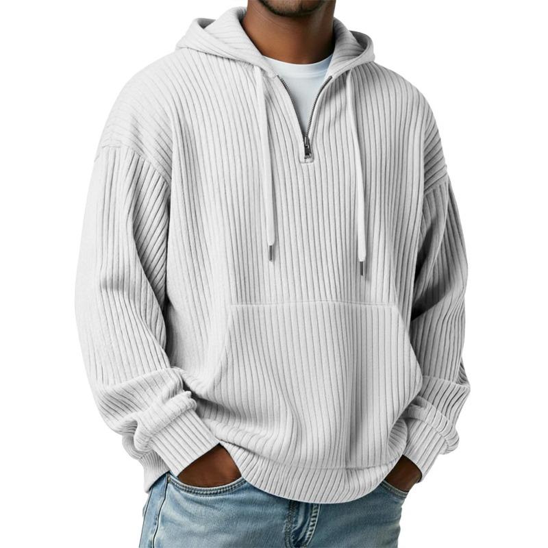 

Осень и Зима Мужская Новая Толстовка Однотонная Повседневная Модная Толстовка с Длинным Рукавом M белый